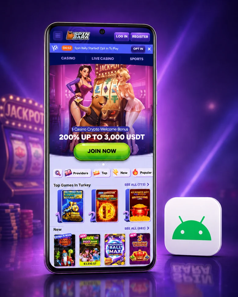 App Spinbara Casino su smartphone Android
